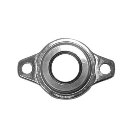 Ami Bearings AMI BEARINGS -SINGLE ROW BALL BEARING - 12MM STAINLESS X-NARR ECC COLL STAINLESS 2-BOLT FLG OPN COV MUFL001C